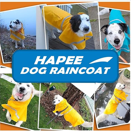 HAPEE Dog Raincoats with Reflective Strip Hoodie,Poncho Jacket for Large Dogs fit Golden Retriever Doodle (D4-Pink, 28B (85-100 lbs))
