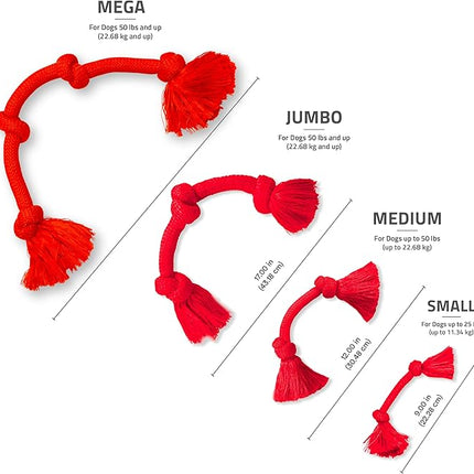 Playology Rope Toys for Dogs | Tug of War Dog Toy for Aggressive Chewers | Beef Scented Dog Toys | Mega Rope Toy for Interactive Play