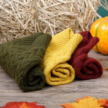 Blueberry Pet Classic Fuzzy Textured Knit Pullover Turtle-Neck Dog Sweater in Mustard Yellow, Back Length 18", Pack of 1 Clothes for Dogs