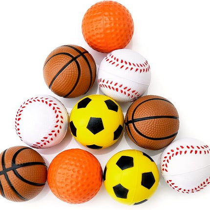 CHIWAVA 12 Pack 1.6 Inch Soft Rubber Foam Cat Toy Ball Sponge Sport Balls Kitten Interactive Toy Assorted Color