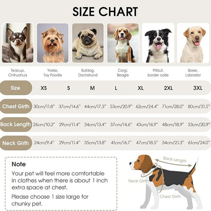 Queenmore Small Dog Sweater, Long Sleeve Pet Sweater with Check Pattern, Fall Winter Warm Dog Sweaters for Small Dogs, Solid Cat Sweaters, Brown S