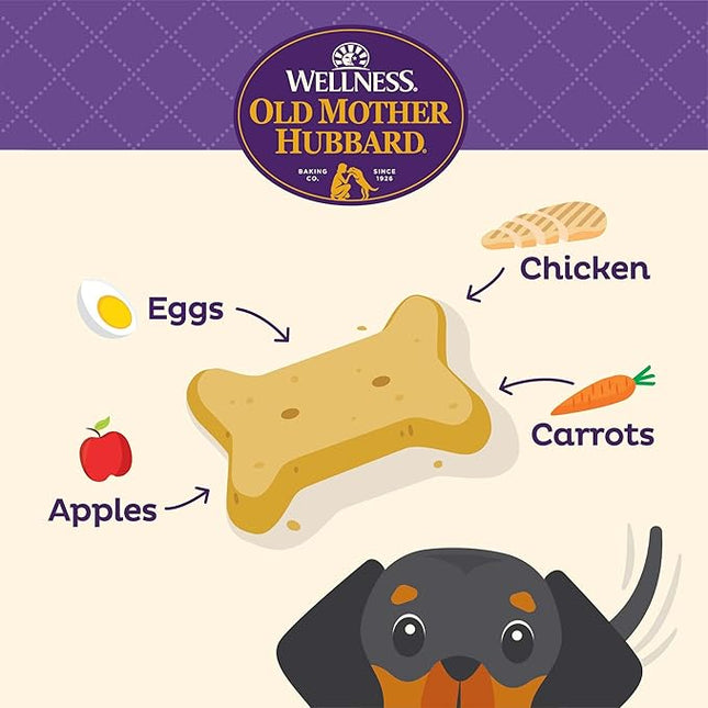 Old Mother Hubbard Wellness Chick'N'Apples Dog Biscuits, Natural, Training Treats, Chicken & Apples Flavor, Mini Size, (20 Ounce Bag)