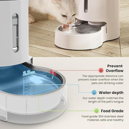 CZPET 4L Pet Water Dispenser Without Electricity Unplugged Automatic Water Bowl Dispenser Gravity Water Dispenser for Cats Water Self Feeder Dog Fountain Dogs Bowl Bottles for Kitten Puppy