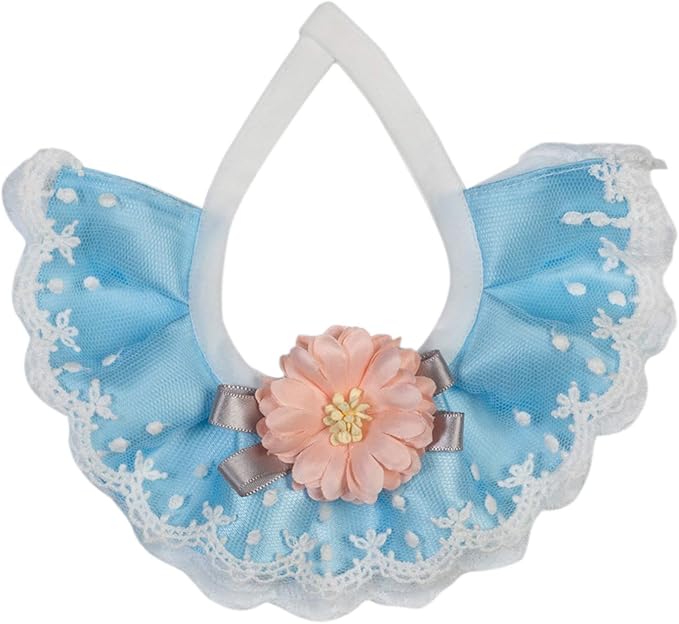 2PCS Dog Cat Collar Flower Bow Lace Pet Bib Cute Scarfs Necklace Neck Strap for Pet Costume Supplies