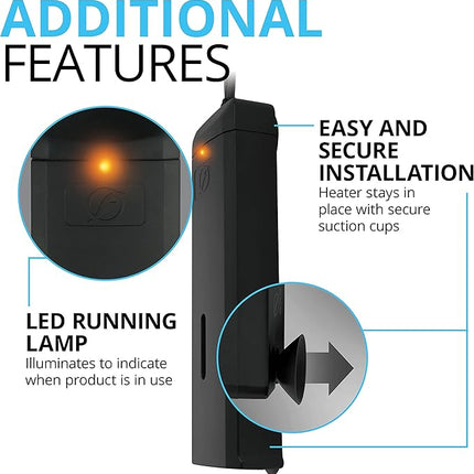 Fluval P50 Submersible Aquarium Heater – 50W, Preset 76-78°F for Freshwater & Saltwater Tanks up to 15 Gal, Shatterproof, Fully Submersible, LED Indicator, Durable & Safe Fish Tank Heater