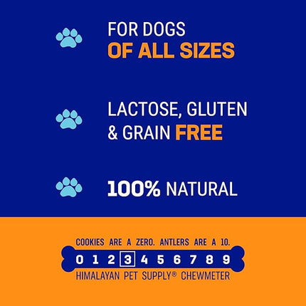 Himalayan Dog Chew Yak Cheese Dog Chews, Lactose Free & Grain Free, USA Made, For All Dog Breeds, Medium Density Cheese Chew, Resealable Pouch with 3 YUM Treats, Peanut Butter Flavor