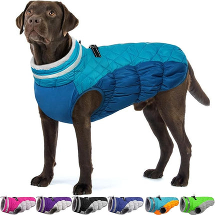 Large Dog Coat, XXLarge Dog Winter Coat, Waterproof Pet Jacket with Back Zipper,Extra Large Pet Coats, Warm Fleece Jacket with D-Ring, Windproof Winter Clothes Golden Retriever,XXL