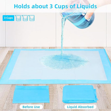 FluffyDream Super Absorbent Waterproof Dog and Puppy Pet Training Pad, Housebreaking Pet Pad,Blue (23.6"x35.4"(20PCS))