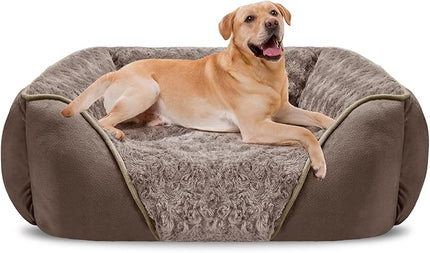INVENHO XX-Large Dog Bed Rectangle Washable Orthopedic Soft Calming Sleeping Durable Pet Cuddler with Anti-Slip Bottom