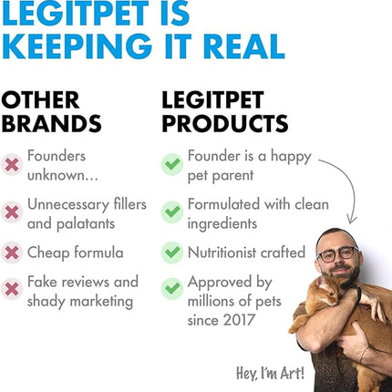 Dog Vitamins - 120 Multivitamins Chews w/Glucosamine Chondroitin, Probiotics Digestive Enzymes and Omegas - Supplement for Overall Health - Joint Support, Immune Health, Skin and Heart Health