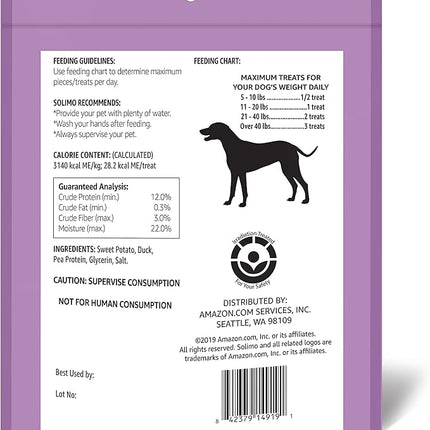 Amazon Brand - Solimo Sweet Potato & Duck Jerky Dog Treats, 2 pounds