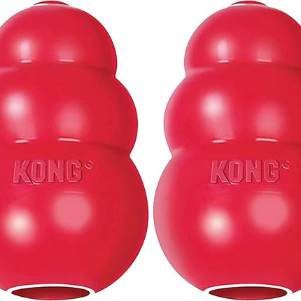 KONG Classic Stuffable Dog Toy - Fetch & Chew Toy for Dogs - Treat-Filling Capabilities & Erratic Bounce for Extended Play Time - Durable Natural Rubber Material - for Extra Large Dogs (Pack of 2)