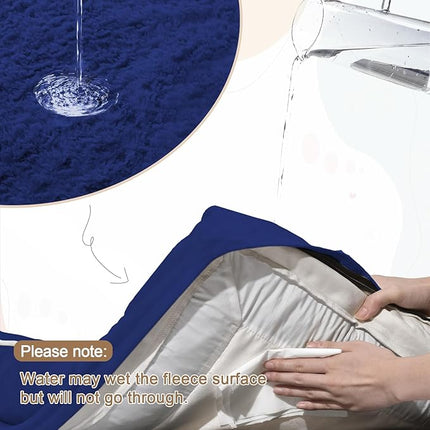 Large Orthopedic Dog Beds, Waterproof Dog Bed with Removable Cover, 4-Sides Removable Bolster Pet Soft Sofa with Nonskid Bottom, Washable Pet Beds for Large Dogs, Rich Blue