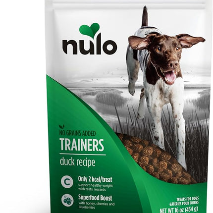 Nulo Trainers Duck Recipe Grain-Free Low-Calorie Healthy Dog & Puppy Training Treats, 16 Ounce Pouch