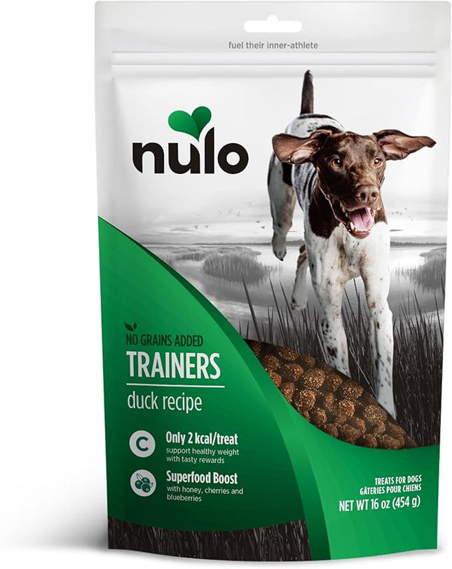 Nulo Trainers Duck Recipe Grain-Free Low-Calorie Healthy Dog & Puppy Training Treats, 16 Ounce Pouch