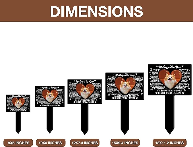 Pet Grave Markers Personalized Outdoor Animal Grave Markers Cross Pet Memorial Plaque Garden Decor to Remember Your Dogs Yard Stake Grave Supplies Photo In Loving Memory Animal Cats Cross