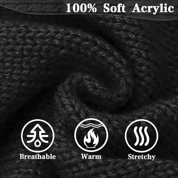 PUPTECK Winter Dog Cat Sweater Coat - Soft Cold Weather Clothes Knitwear for Kitties & Small Dogs Indoor Outdoor Walking Warm, Knitted Classic for Doggies Kitties Girls Boys, Black L