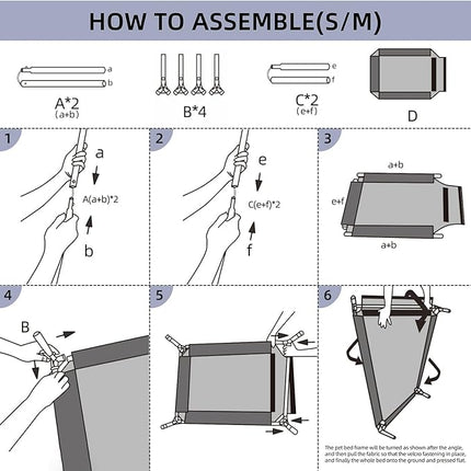 pettycare Elevated Outdoor Dog Bed - Dog Cots for Small Pet, Heavy Duty Raised Cot Waterproof, Cooling Pets Bed with Washable Durable Teslin Mesh and Non Slip Feet, 28 Inches, Black