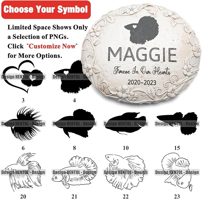 Personalized Betta Fish Memorial Stone, Pet Grave Marker Betta Fish, Betta Fish Headstone, Betta Fish Tombstone, Betta Fish Gravestone, Betta Fish Memorial Gifts
