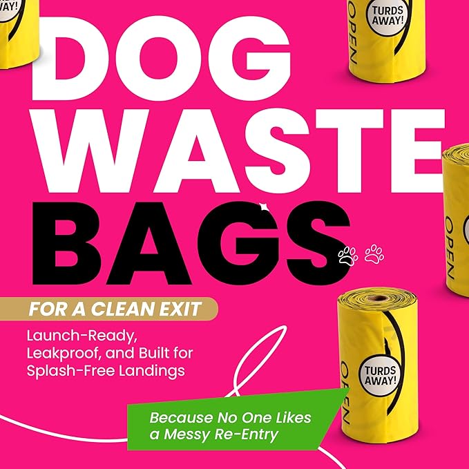 Dog Poop Bags 120 Count – Extra Thick, Leakproof & Easy Open | Plant-Based PLA + PBAT, Unscented, Fits All Dispensers – Funny Hey Stinky Designs