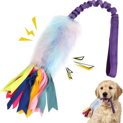 Dog Rope Toys, Nearly Indestructible Dog Rope Toy with Strong Squeak- Ideal Tug of War Interactive Dogs Training Toy, Dental Cleaning Chew Toys, Tug Toy for Boredom Suitable for Dogs of All Ages