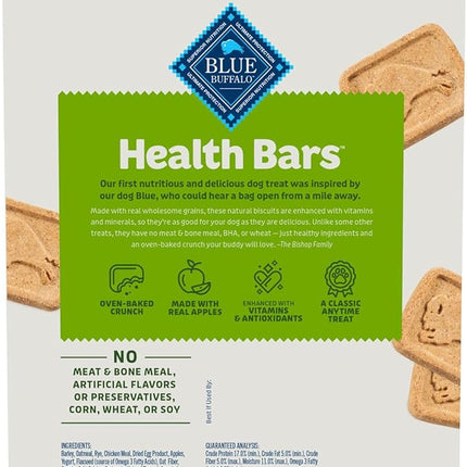 Blue Buffalo Health Bars Crunchy Dog Biscuits, Oven-Baked With Natural Ingredients, Apples & Yogurt, 3.5-lb Box