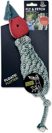 Spunky pup Fly & Fetch Dog Toy - Durable, Floating, Interactive Bungee Launcher for Fetch and Water Play, Rope Duck