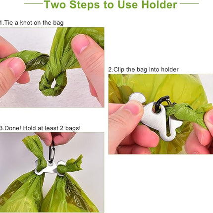 Dog Waste Bag Dispenser Pet Poop Bags Holder for Doggie Waste Bags Dispensers Soft Fabric Zipper Small Doggy Puppy Pouch for Leash Accessory Attachment with Carrier,Black