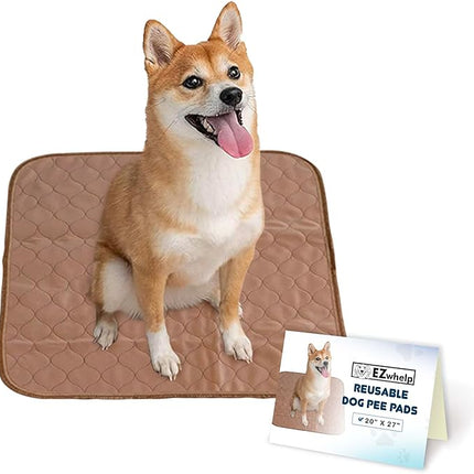 EZwhelp Reusable Dog Pee Pads - Waterproof Training Pads for Dogs - Washable & Sanitary - Rounded Corners - Laminated, Lightweight, Durable - Pet Essentials for Puppy Training and Whelping - 20" x 27"