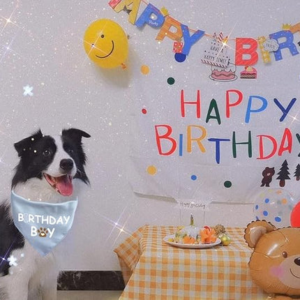 PetsLove Birthday Bandana for Boys & Girls - Dog Supplies for Small, Medium & Large Pets