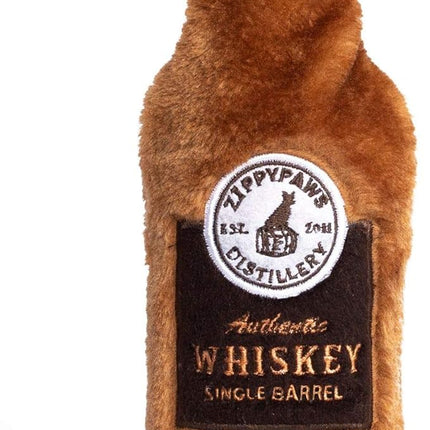 ZippyPaws Happy Hour Crusherz- Interactive Dog Toys to Keep Them Busy, Squeaky Plush Pet Toy for All Breeds, for Small, Medium, & Large Dogs, Drink Themed Crinkle Water Bottle Toy- Whiskey