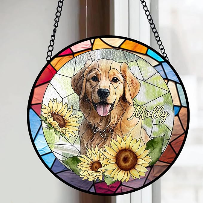 Gabita Personalized Dog Memorial Ornaments, Custom Dog Ornament Christmas Tree, Remembrance Gift, Loss of Dogs Cats Sympathy Gift, Pet Memorial Ornament, Pet Loss Gifts