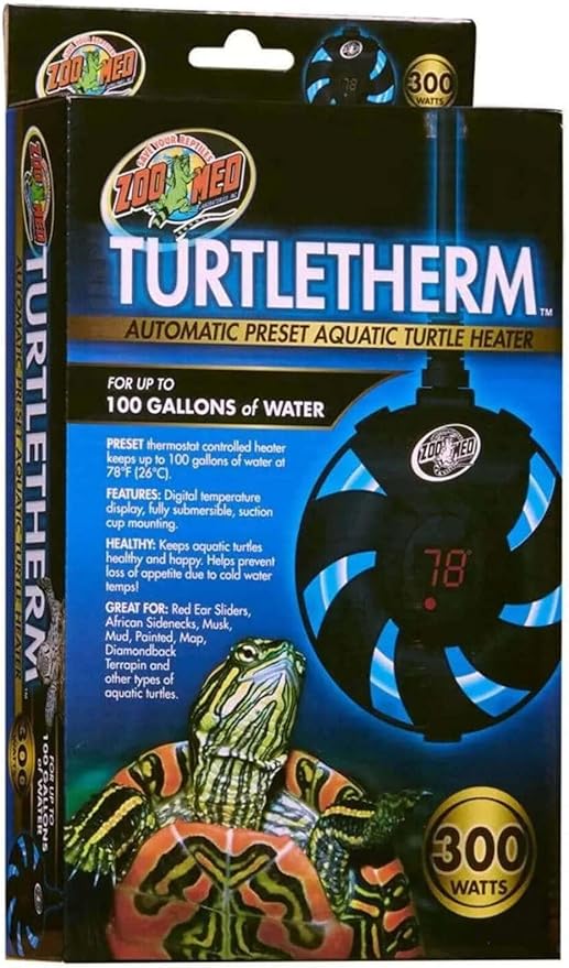 Zoo Med TURTLETHERM Automatic Preset Aquatic Turtle Heater (Up to 100 Gallons) 300 Watt