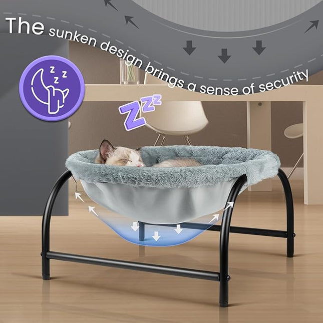 Cat Bed Dog Bed Pet Hammock Bed Kitty Sleeping Cat Supplies Pet Supplies Whole Wash Stable, Detachable, Breathable, Easy Assembly Indoors Outdoors, 16.9 in x 16.9 in x 9.5 in