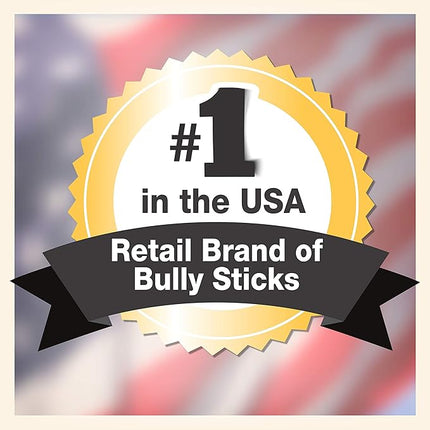 Cadet Bully Sticks for Small Dogs, All-Natural Beef Pizzle, Rawhide-Free Long-Lasting Dog Chews for Aggressive Chewers, 1 Pound