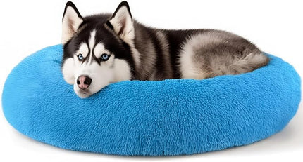 Extra Large Dog Beds, 36 Inch Human Dog Anxiety Relief Comfort Bed, Indestructible & Chew Proof Pet Beds (Light Blue)