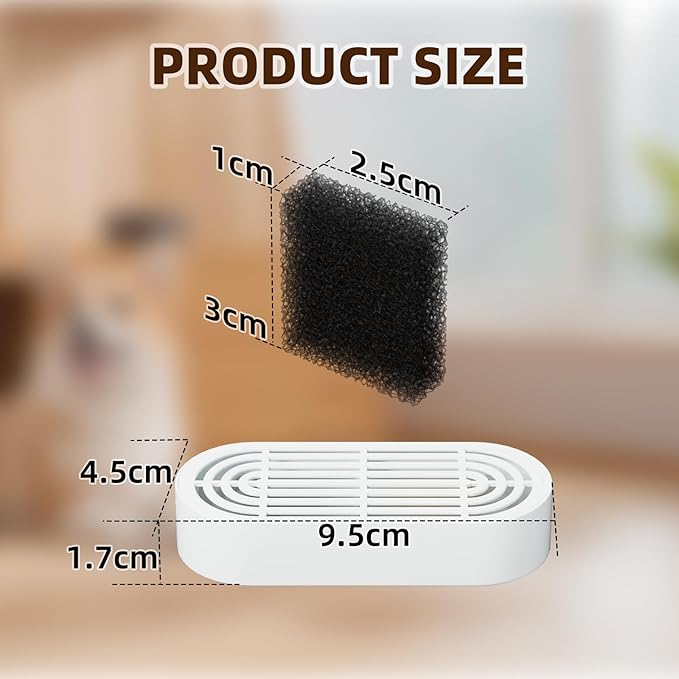 Dog Water Fountain for Large Dogs, 7L/1.8Gal 4200mAh Cordless Dog Water Dispenser, Stainless Steel Automatic Pet Water Fountain (6 Set Filters for 7L Dog Fountain)