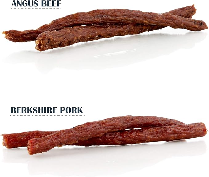 Flourish Pets Jerky Sticks, Dog Treats, Healthy Training Chews (Beef and Pork, Variety Pack)