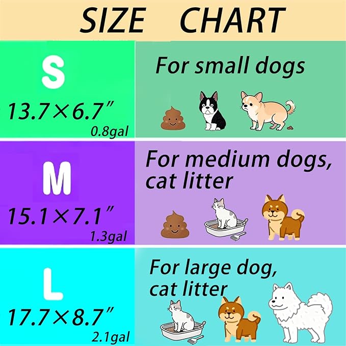 Odor-Sealing Dog Poop Bags with Handles, 200-Count Large Capacity (3L) Pet Waste Bag, Unscented Poop Bags for Dogs or Cat Litter, Conceals Smell & Mess(Pink)