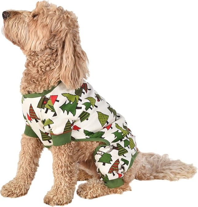 LazyOne Flapjacks, One-Piece Dog Sweater, Matching Family Pajamas for Dogs, Christmas Trees, Reindeer, Animal (X-Small)