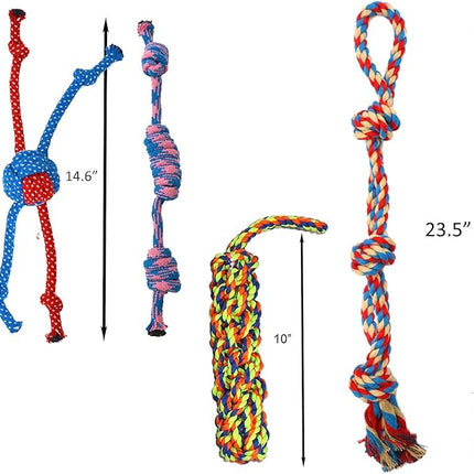 Jalousie 14 Pack Puppy Chew Dog Rope Toy Assortment for Small Medium Large Breeds