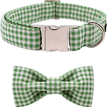 Lionet Paws Dog Collar with Bowtie, Durable Adjustable and Comfortable Collar for Large Dogs, Neck 16-24in