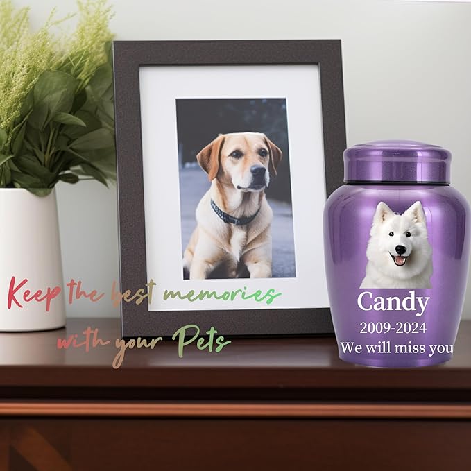 Dog Urn Personalized,Custom Pet Urns for Cats,Cat urn,Urns for Large Dogs,Urns for Dog and Cat Ashes,Pet Memorial Gifts Engraved