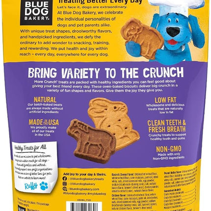 Blue Dog Bakery Dog Treats, Assorted Flavors | More Crunch Large | 11.2 oz | 2lb Bag | Pack of 2