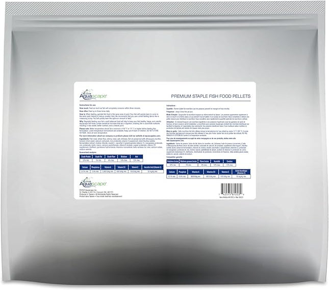 Aquascape Premium Staple Pond and Koi Fish Food, Mixed Pellet Size, 11-Pounds