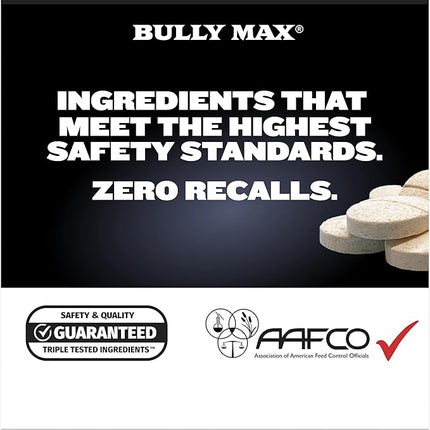 Bully Max 2-in-1 Muscle Builder Chewable Tablets for Dogs - Puppy & Dog Vitamins, Supplements for Muscle Gain & Growth - Canine Multivitamins Essentials for All Breeds & Ages - 30 Tabs