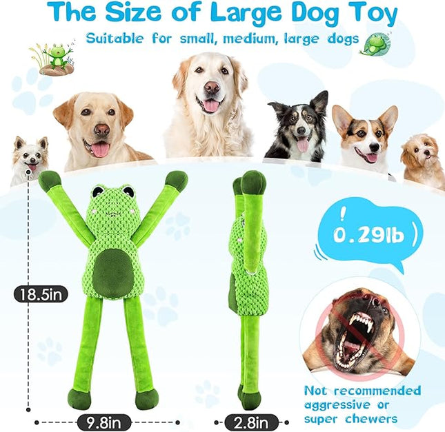 Large Squeaky Dog Toys : Plush Stuffed Dog Chew Toy with Soft Fabric-Interactive Puppy Toys to Keep Them Busy