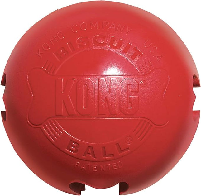 KONG - Biscuit Ball - Durable Rubber, Treat Dispensing Toy - for Large Dogs