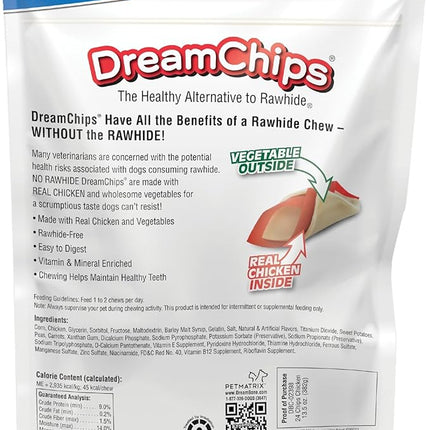 DreamBone DreamChips, Rawhide Free Dog Chews Made with Real Chicken and Vegetables, 24 Count