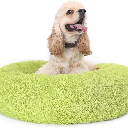 Calming Dark Gray Dog Bed for Medium Dogs - 30 Inch Washable Anti-Anxiety Bed